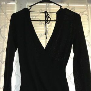 Whit House /Black Market Cross over dress top
